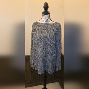 Ralph Lauren Women's Black and White Sweater